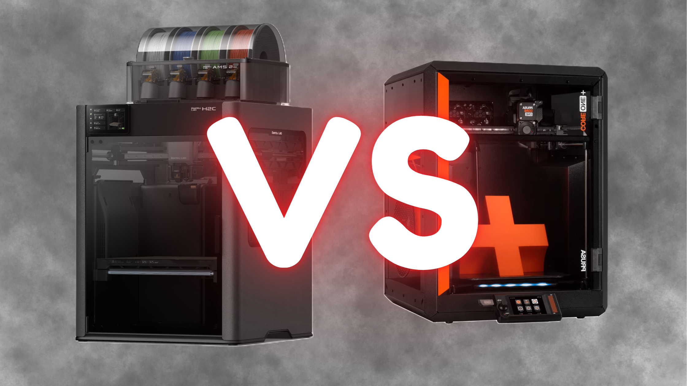 Next-Gen 3D Printing: Bambu Lab H2C vs. Prusa CORE One INDX
