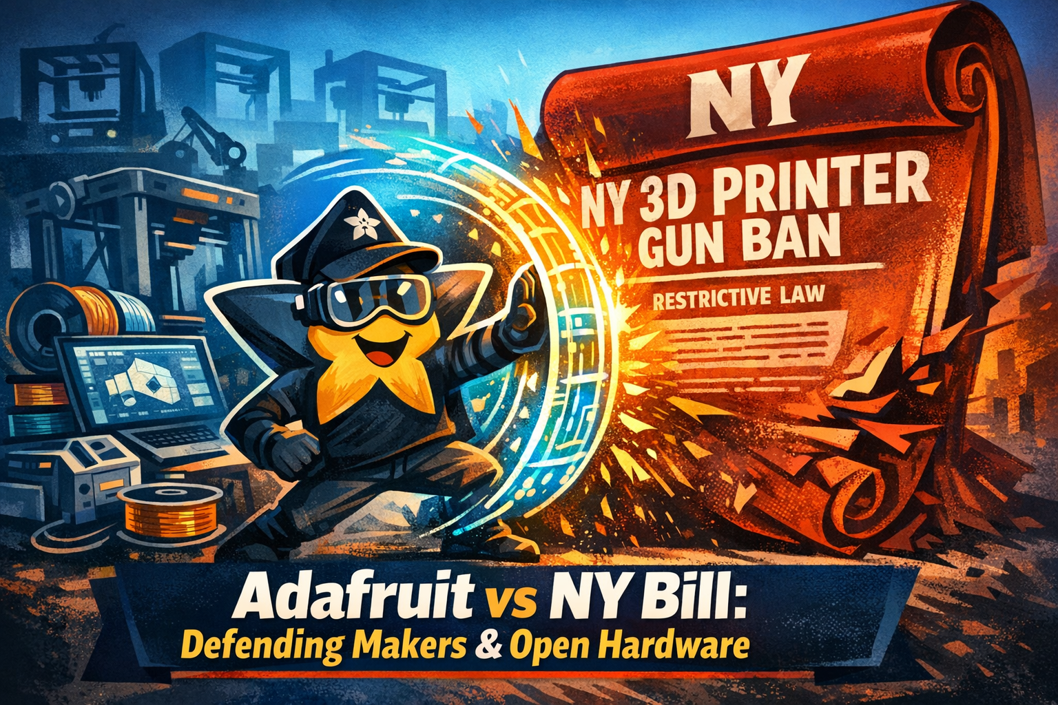 Adafruit Challenges NY’s Broad 3D Gun Printing Ban: Calls for Targeted Amendments